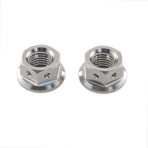 Gr5 Titanium Alloy Flange Hex Cross Drilled Nut