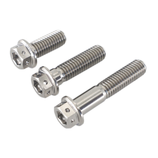 Titanium Alloy Gr5 Drilled Dual-drive Hex Flange Head Bolts M6-M10 Available