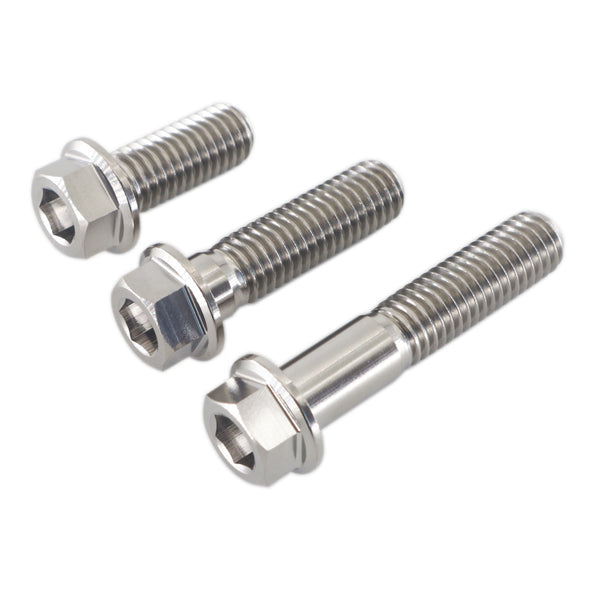 Titanium Alloy Gr5 Dual-drive Hex Flange Head Bolts M6-M10 Available