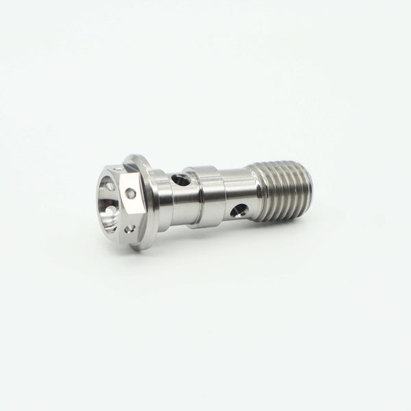 Titanium Alloy Caliper Double Drilled Banjo Bolt M10